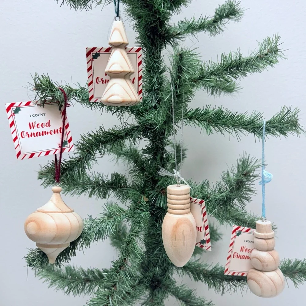 3 for $15 SALE Set of 4 Wooden Ornaments from Target Bullseye 2025 Collection